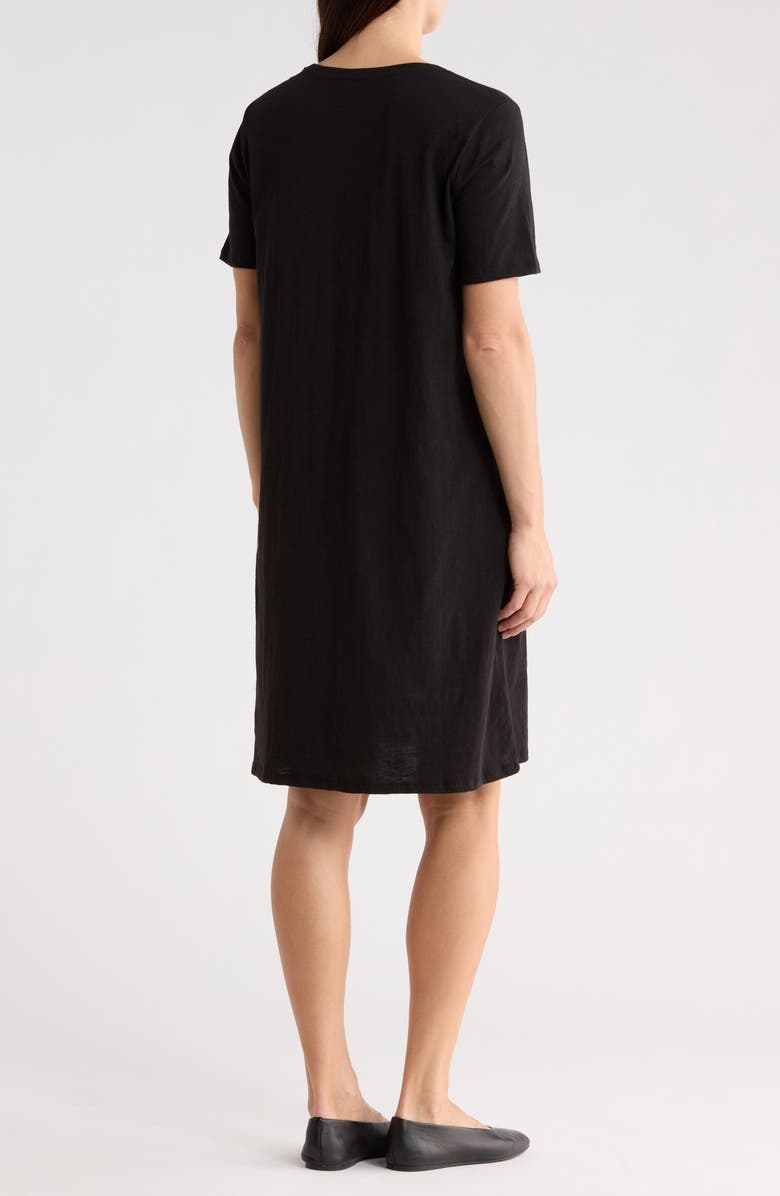 Eileen Fisher Organic Cotton T-Shirt Dress, Alternate, color, Black