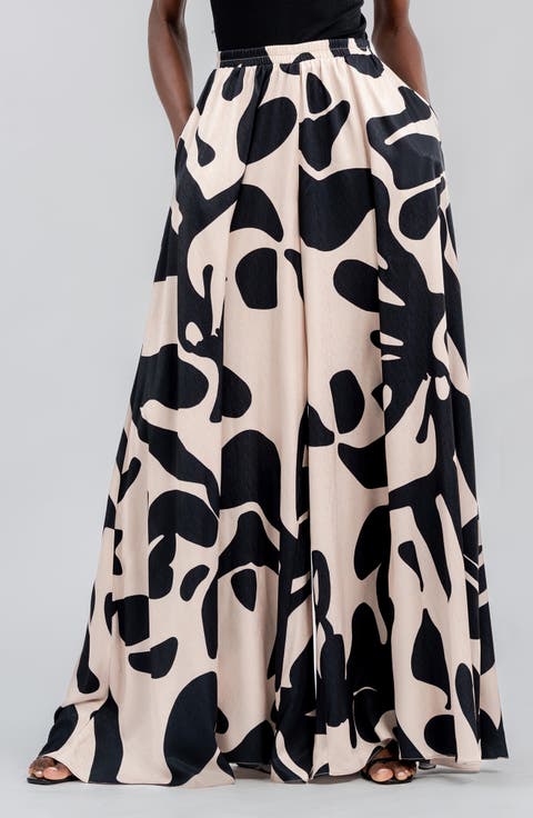 Jant Alia Noir Print Wide Leg Pants