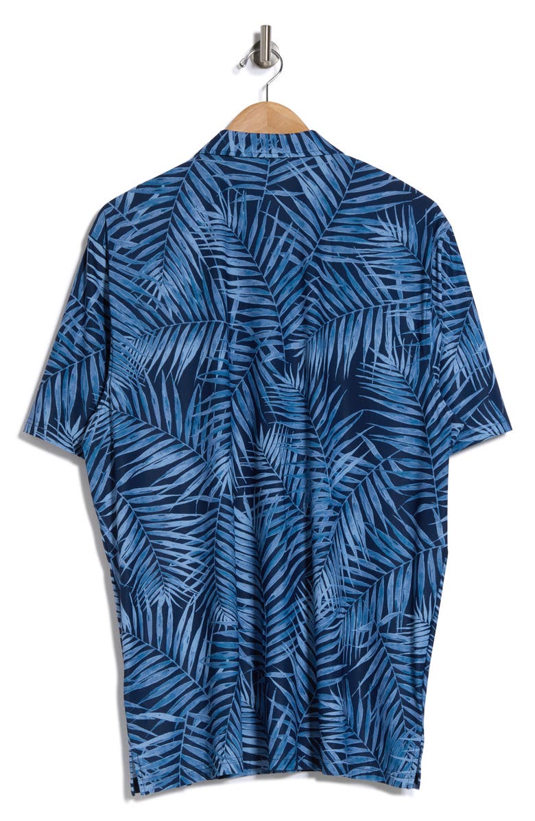 Reyn Spooner Palm Printed Polo, Alternate, color, Blue Opal