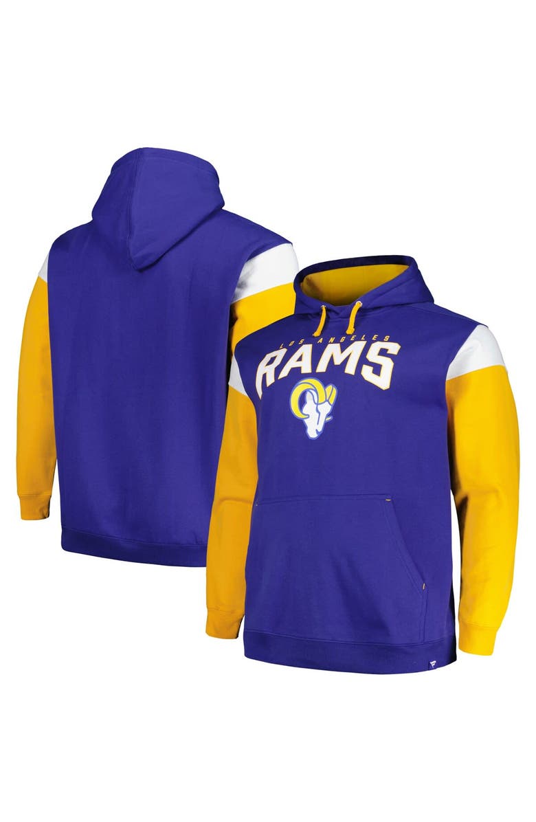 PROFILE Men's Profile Royal Los Angeles Rams Big & Tall Trench Battle Pullover Hoodie, Main, color, Royal