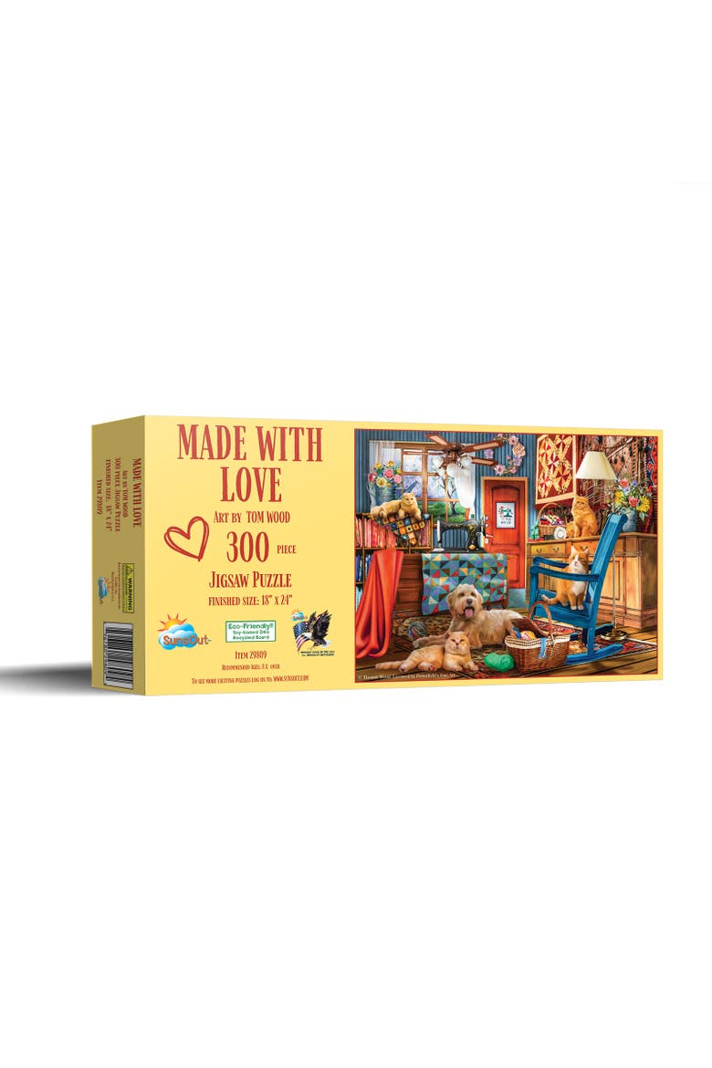 Made with Love 300 piece Jigsaw Puzzle for Adults, Main, color, Multicolor