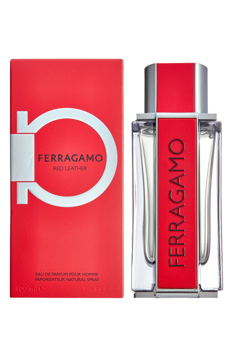 FERRAGAMO Red Leather Eau de Parfum Pour Homme, Alternate, color,