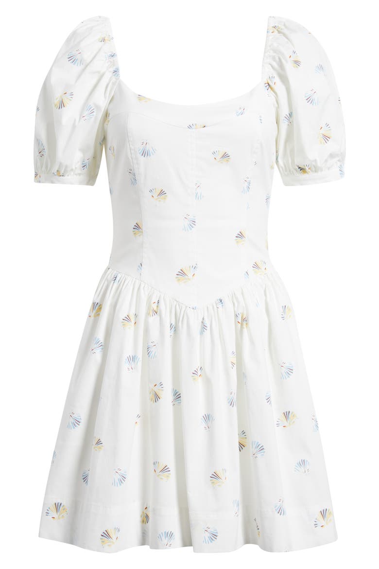 Fiona Short Sleeve Minidress, Alternate, color, IVORY SEASHELL