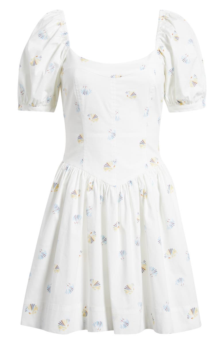 WAYF Fiona Short Sleeve Minidress, Alternate, color, Ivory Seashell