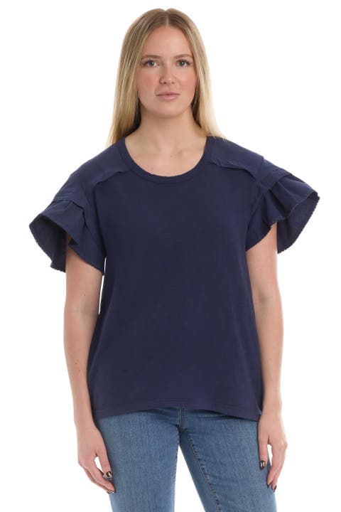 Ruffle Short Sleeve Tee