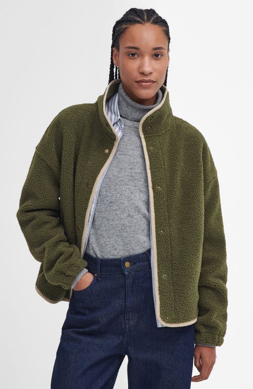 Barbour Violette Fleece Jacket In Green