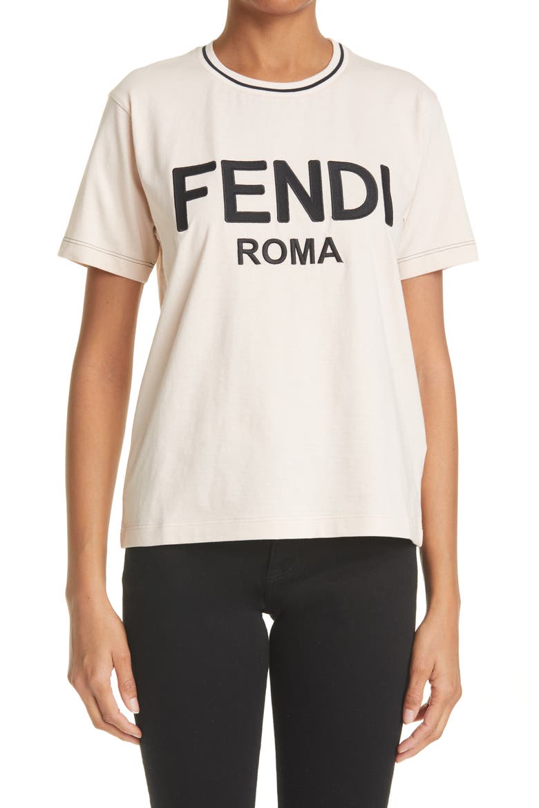 Roma Logo Appliqué Women's Graphic Tee, Main, color, SNAKE