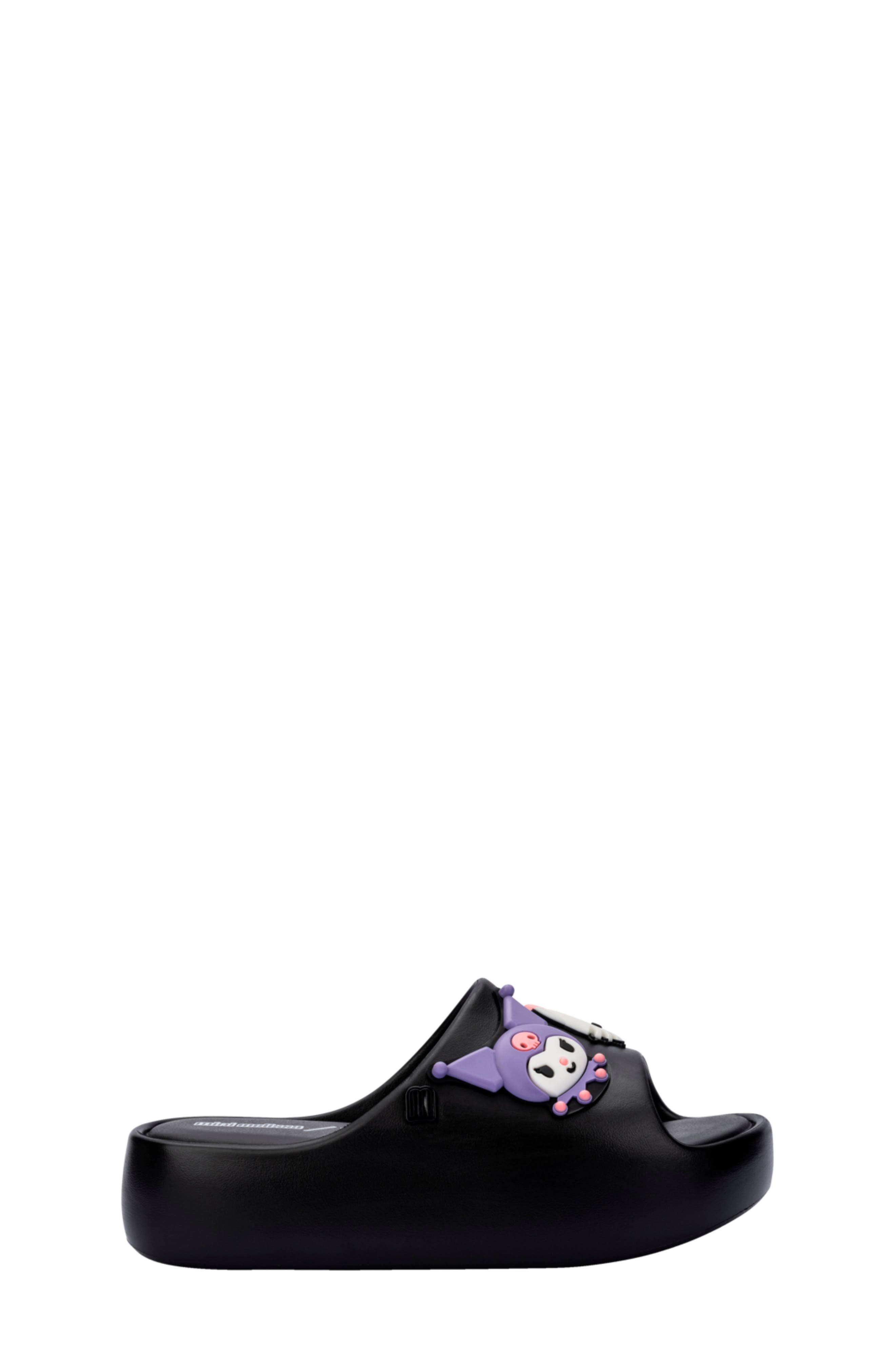 Mini Melissa x Sanrio Kids' Free Platform Slide Sandal, Alternate, color, Black