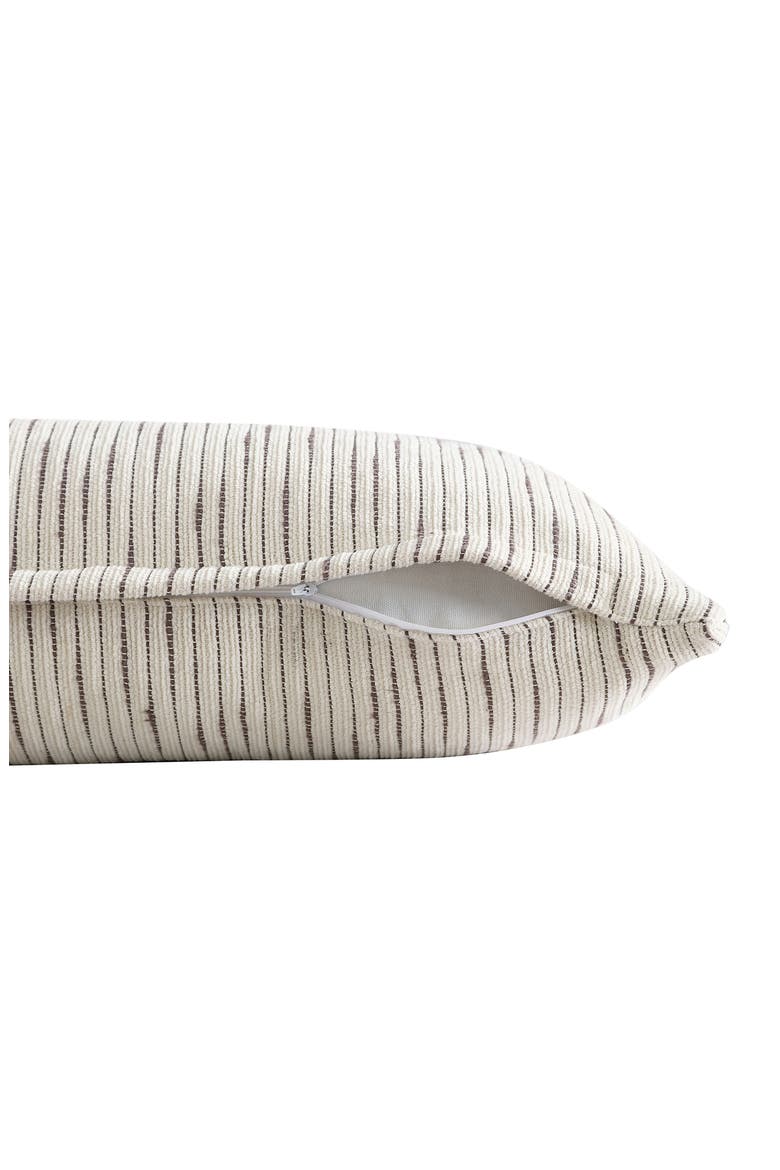 Chenille Throw Pillow Cover, Alternate, color, IVORY/ MINK BROWN