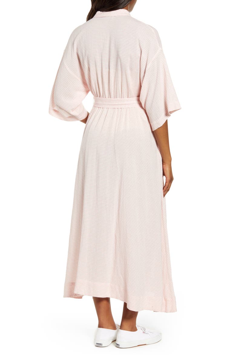 Elsa Belted Shirtdress, Alternate, color, ROSE STRIPE