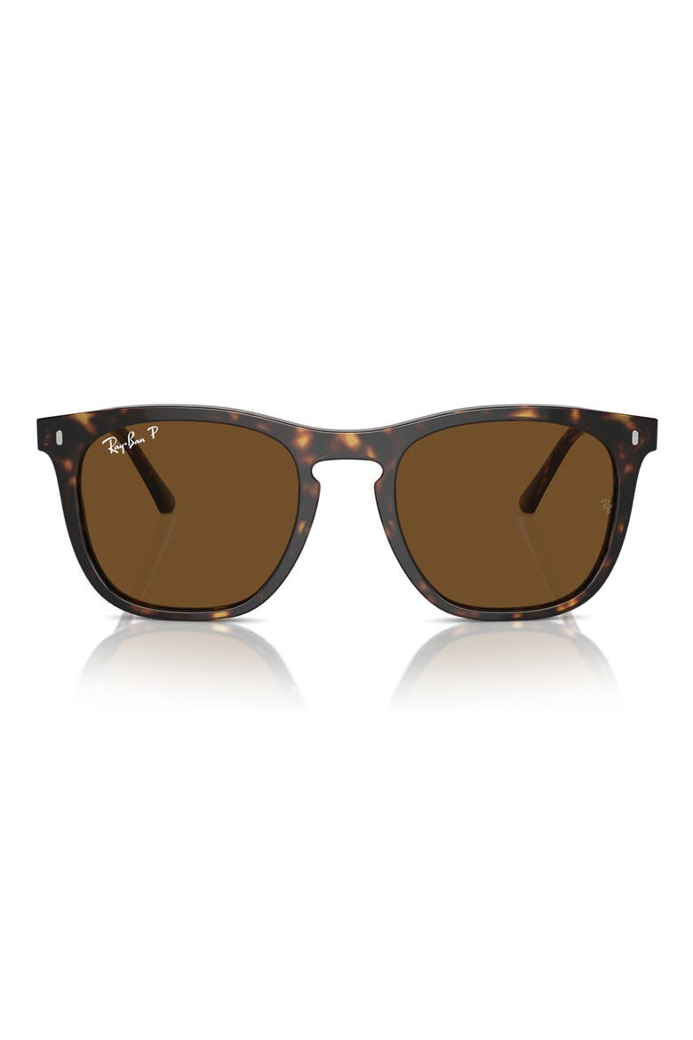 53mm Polarized Square Sunglasses, Main, color, HAVANA
