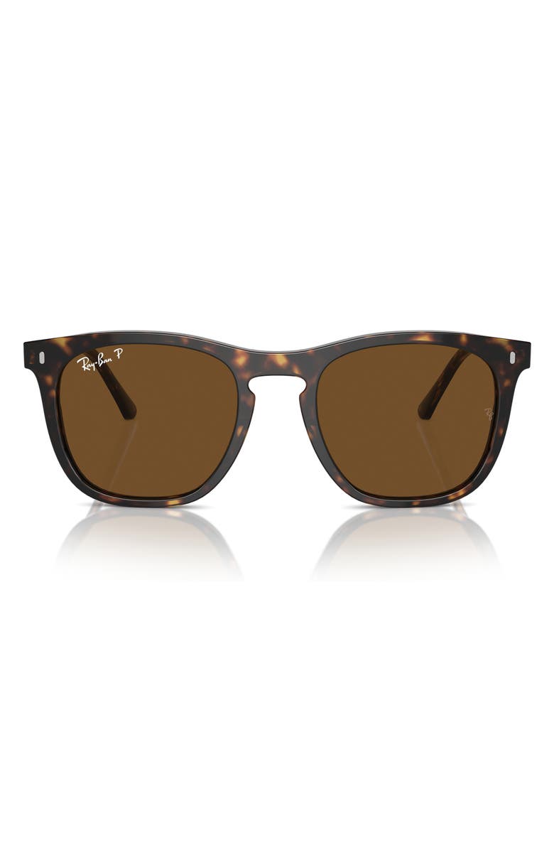 Ray-Ban 53mm Polarized Square Sunglasses, Main, color, Havana