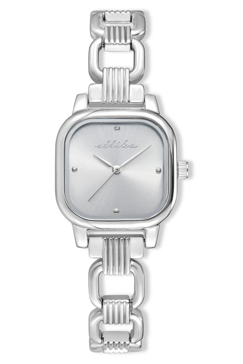 Classic Square Bracelet Watch, Main, color, SILVER