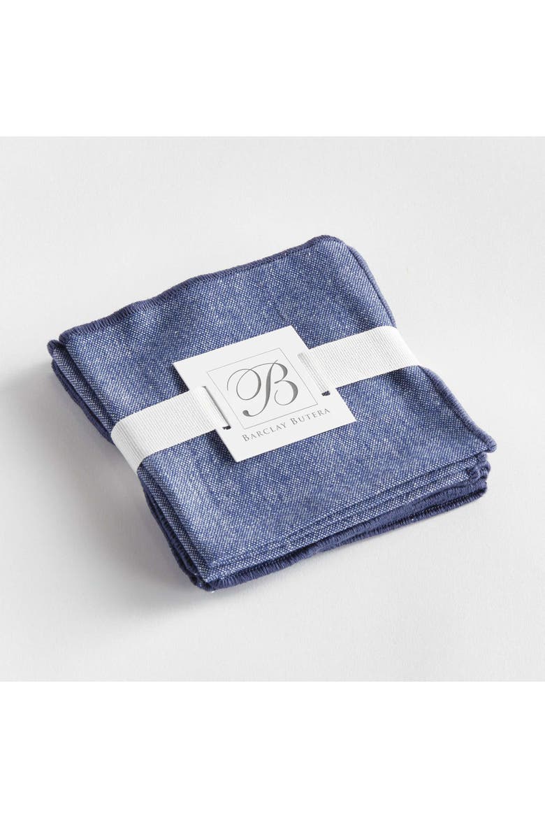 Barclay Butera Miramar Cocktail Napkins Set Of 4, Alternate, color, Blue