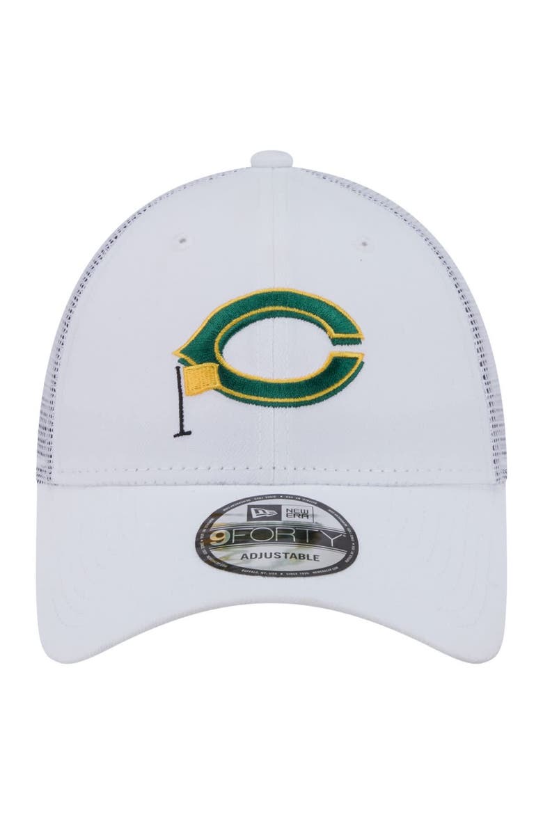 Men's New Era  White Cincinnati Reds Flag 9FORTY Trucker Adjustable Hat, Alternate, color, White