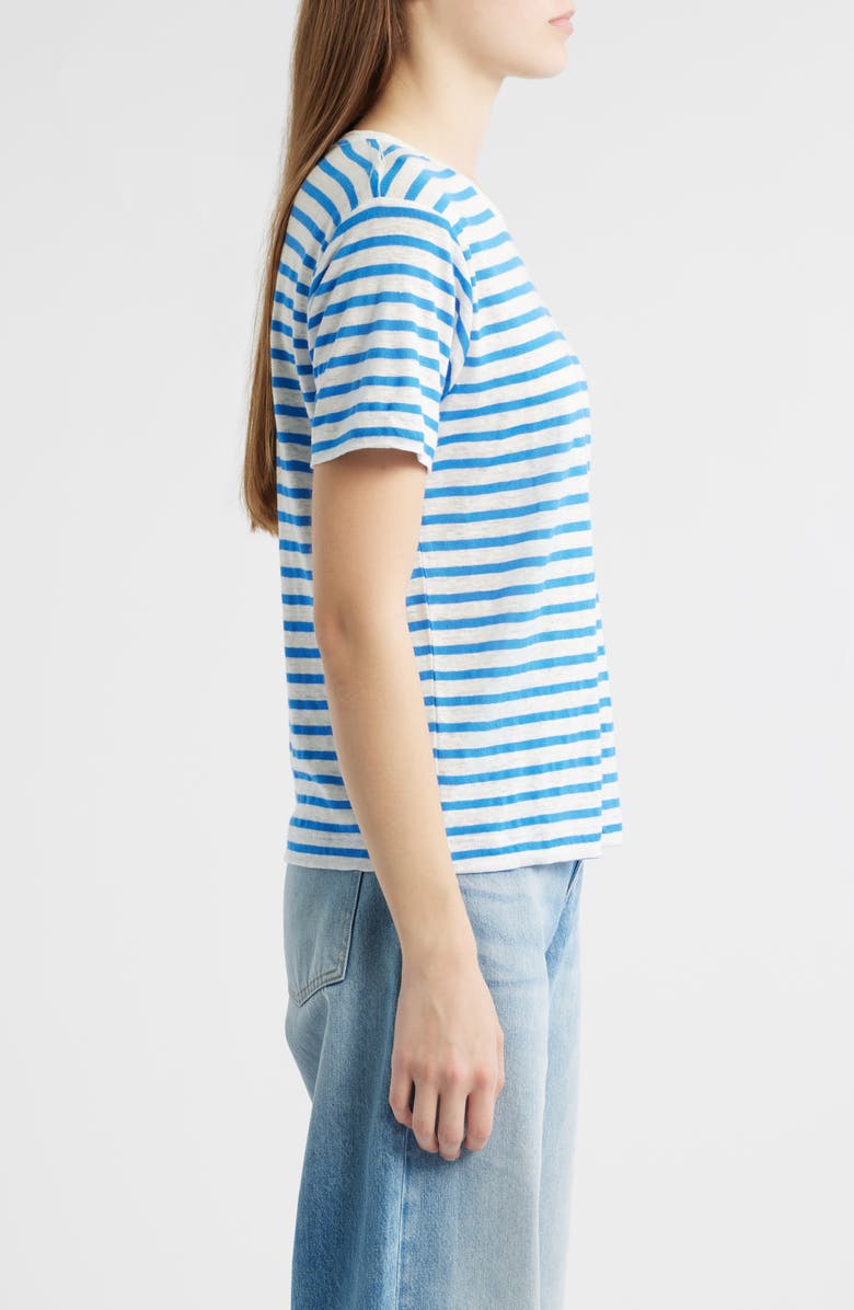 Alex Mill Garcon Stripe Linen Blend T-Shirt, Alternate, color, Blue/ Off White