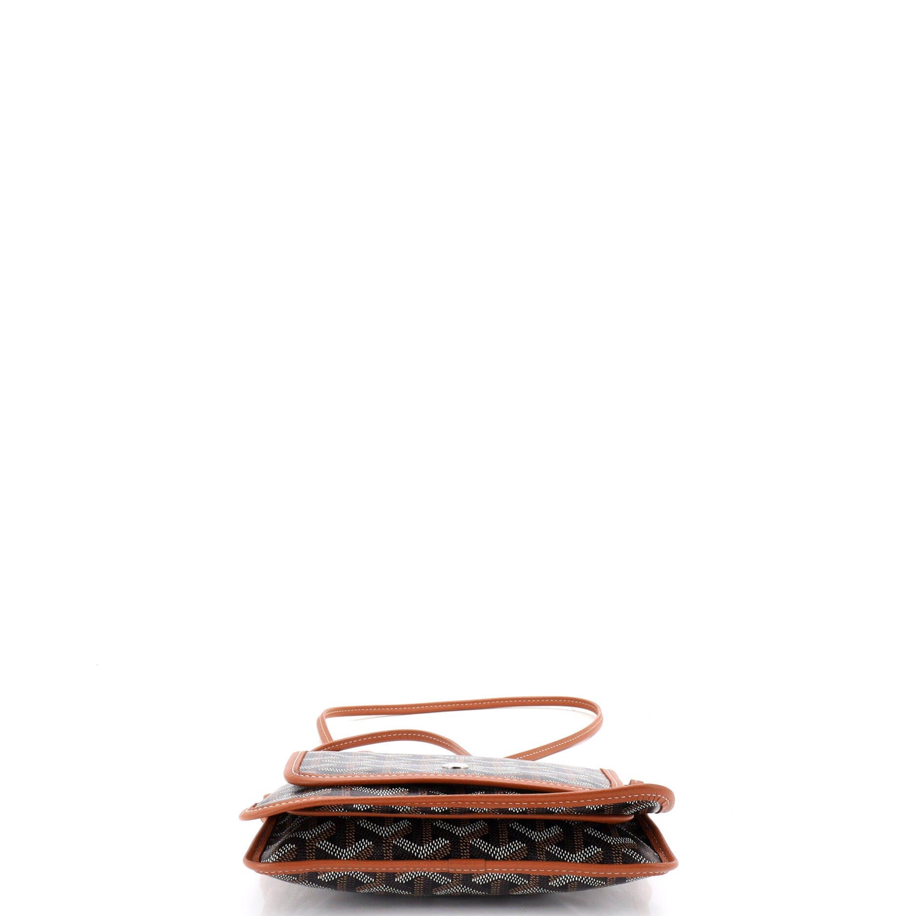 Pre-Owned Goyard Plumet Clutch Wallet Coated Canvas, Alternate, color, Brown