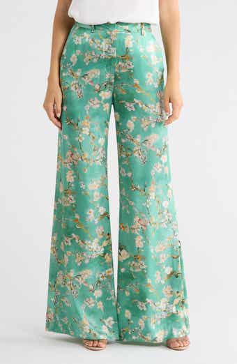 Pilar Wide Leg Silk Pants