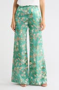 L'AGENCE Pilar Wide Leg Silk Pants