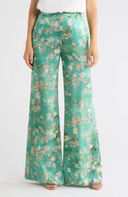 L'AGENCE Pilar Wide Leg Silk Pants