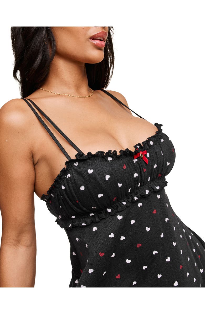 Adore Me Ophylia Babydoll & Hipster Set, Alternate, color, Charcoal