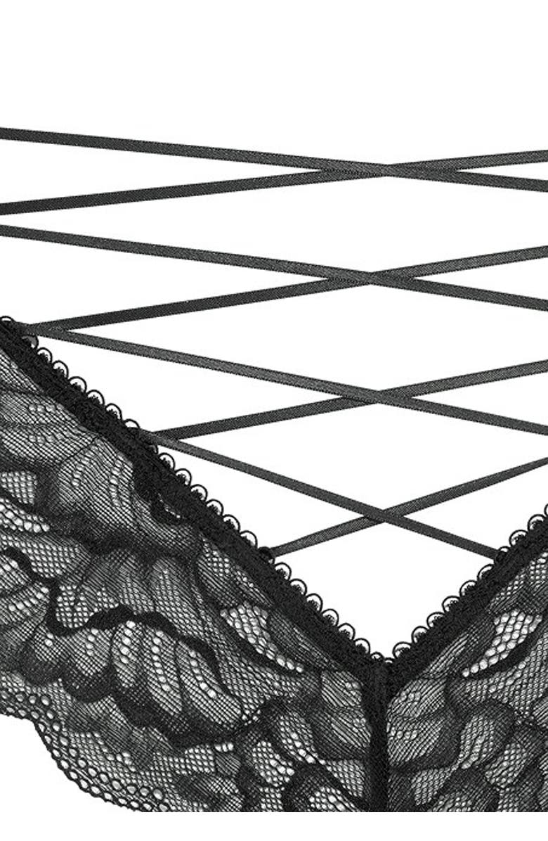 LASCANA 2 Pk Open Thongs, Alternate, color, Black