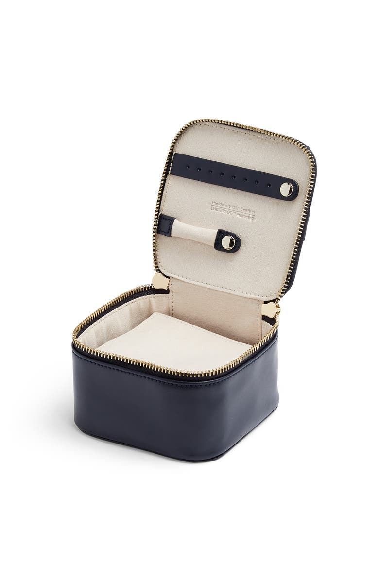 WOLF Maria Zip Jewelry Cube, Alternate, color, Navy