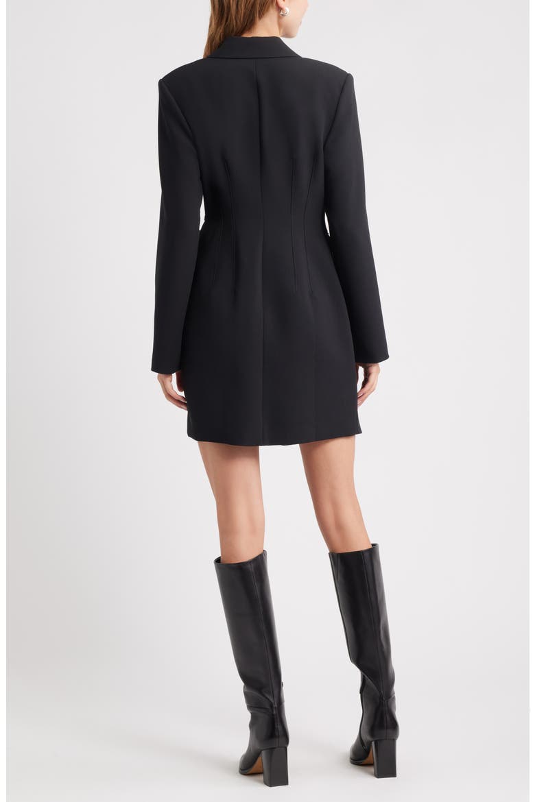 The Icon Suiting Wrap Blazer Dress, Alternate, color, BLACK