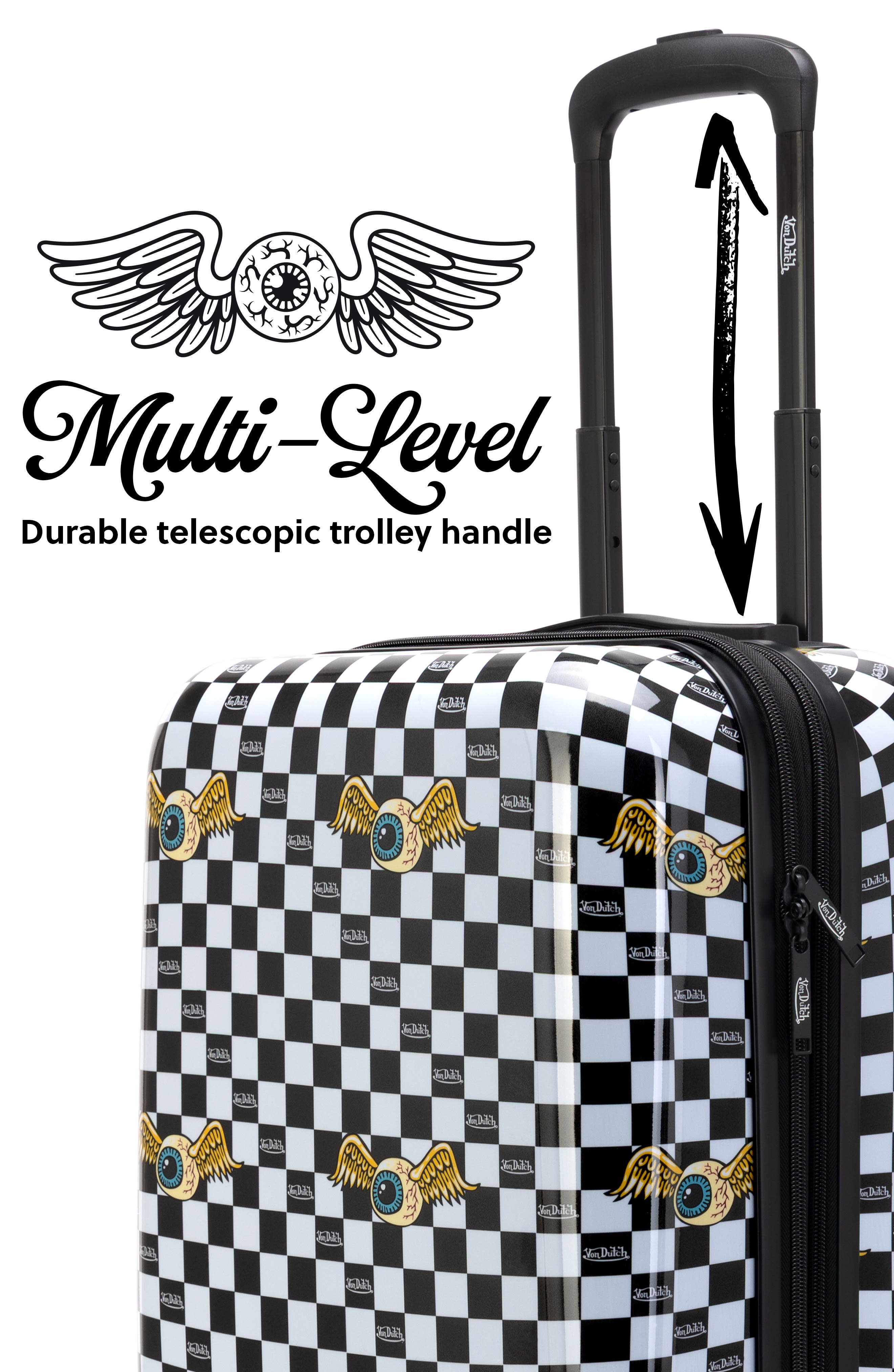 Von Dutch Vision Board Expandable Hardside Spinner Carry-on Suitcase, Alternate, color, Vision Board