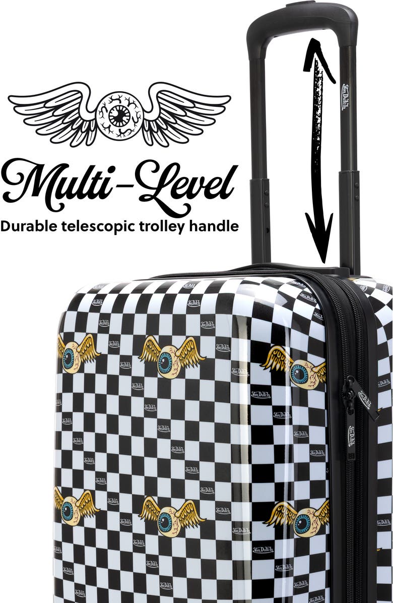 Von Dutch Vision Board Expandable Hardside Spinner Carry-on Suitcase, Alternate, color, Vision Board