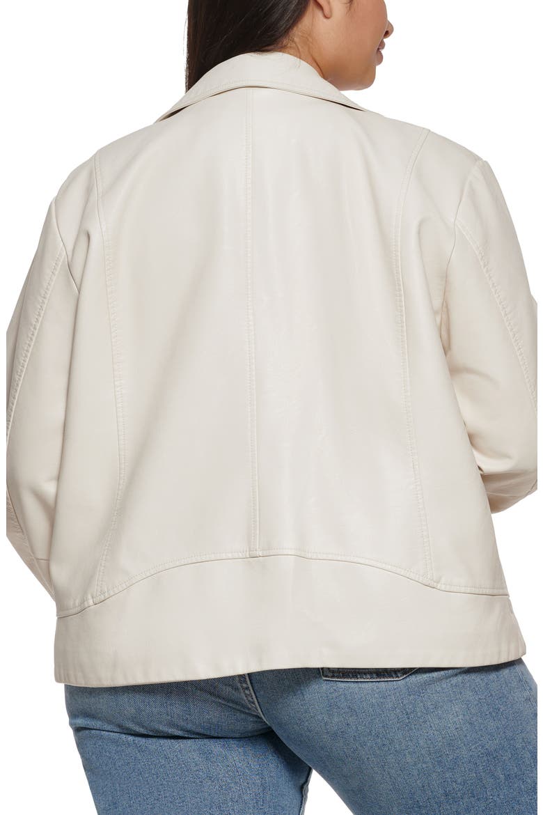 Faux Leather Moto Jacket, Alternate, color, OYSTER