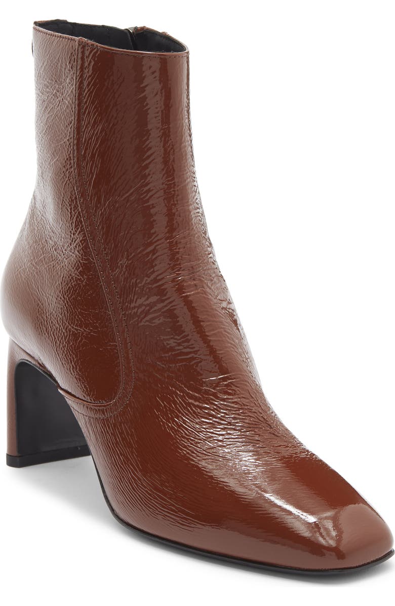 LABUCQ Jules Square Toe Bootie, Main, color, Brown