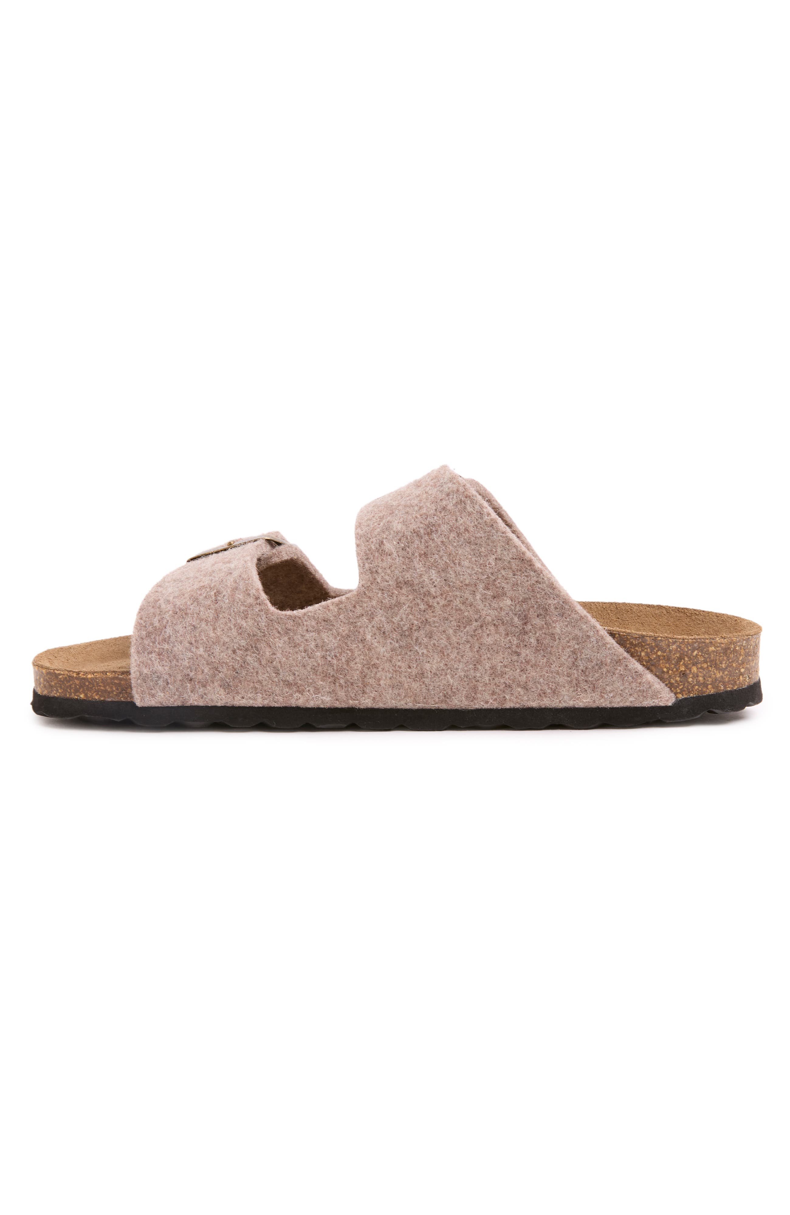 Celtic & Co. Felt Double Buckle Slide Sandal, Alternate, color, Taupe