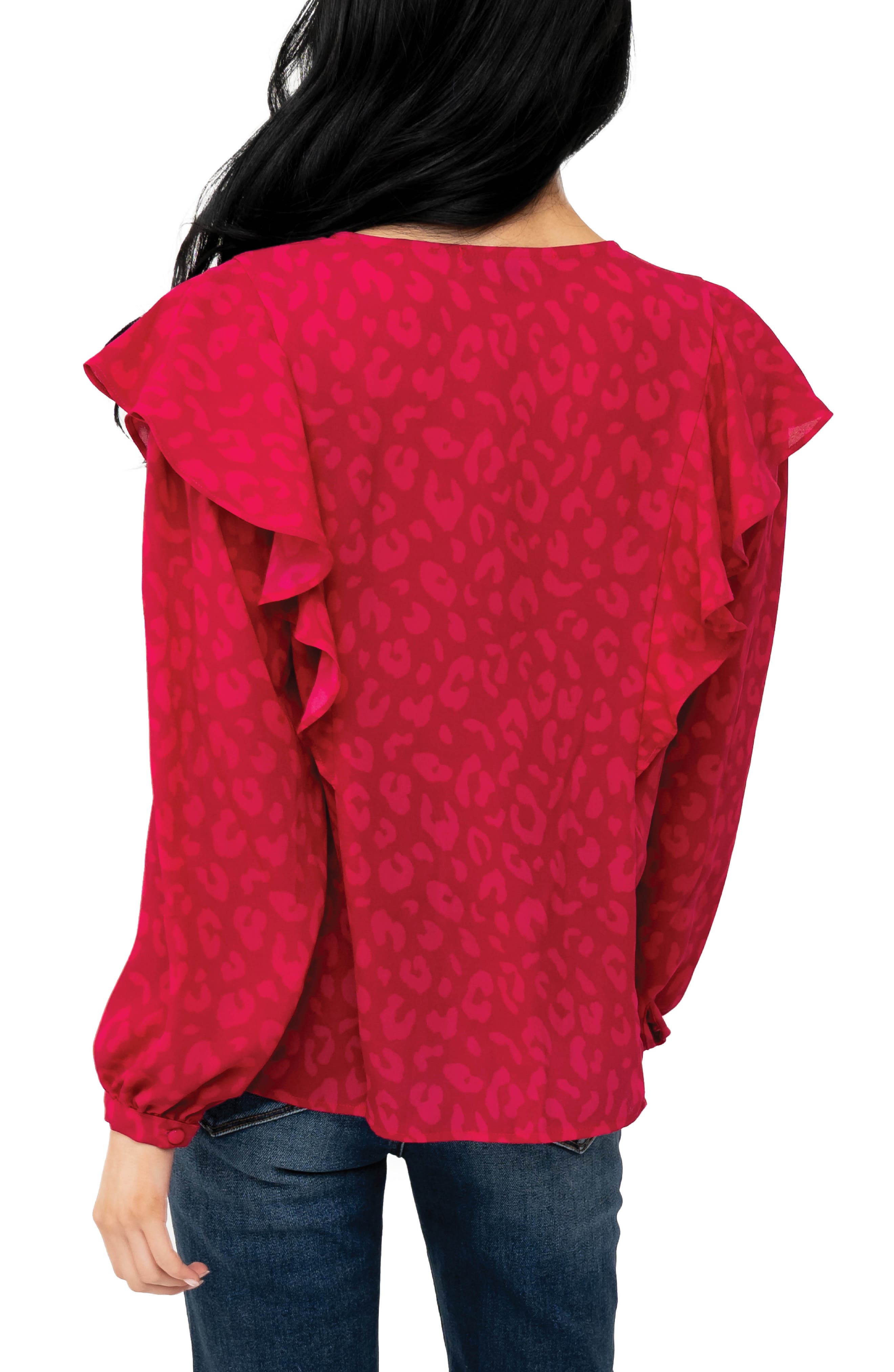 Animal Spot Ruffled Blouse - image 4