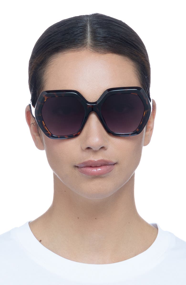 AIRE Meteor 52mm Gradient Octagonal Sunglasses, Alternate, color,