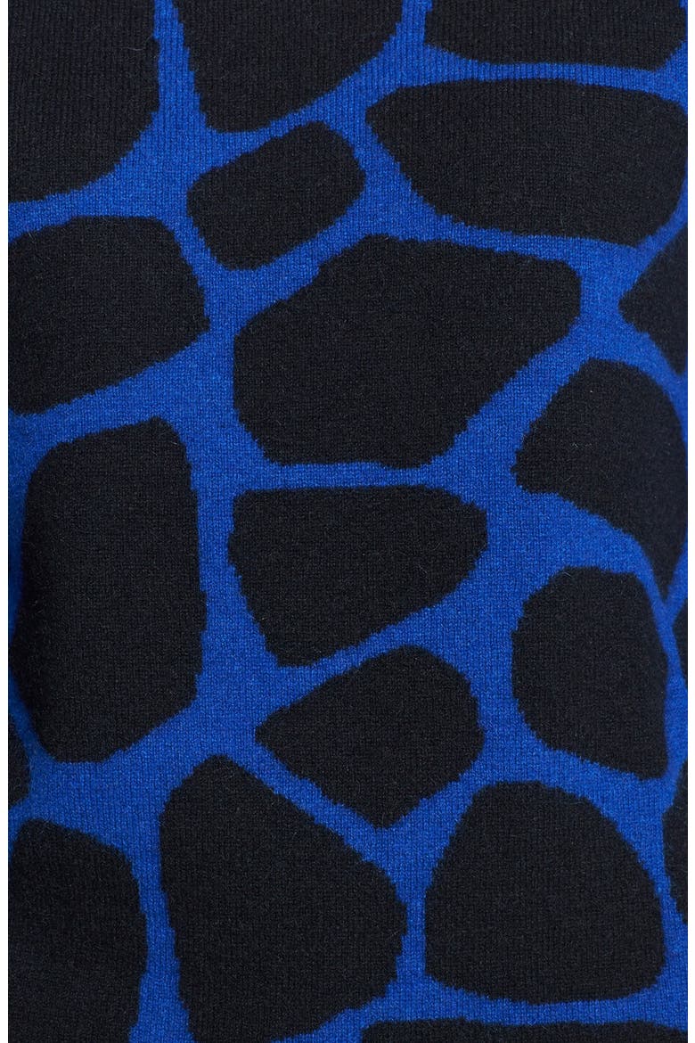 Cashmere Crewneck Sweater, Alternate, color, BLUE- BLACK MORGAN PATTERN
