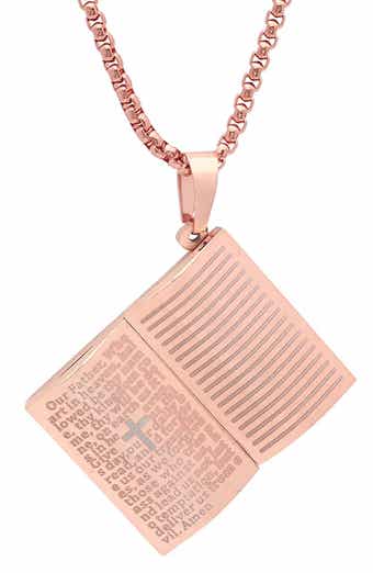 Our Father Prayer Pendant Necklace