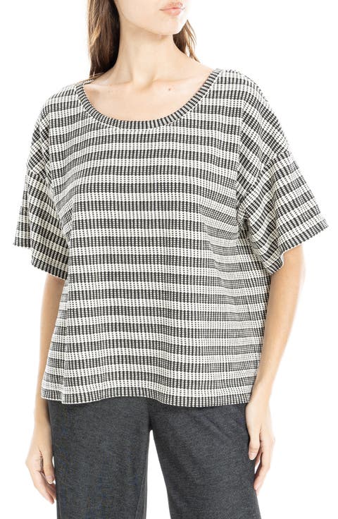 Flek Textured Stripe Boxy T-Shirt