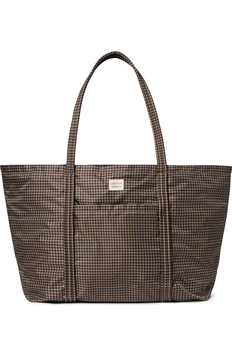 Loeffler Randall Dina Travel Tote, Main, color, Brown/ Black Check