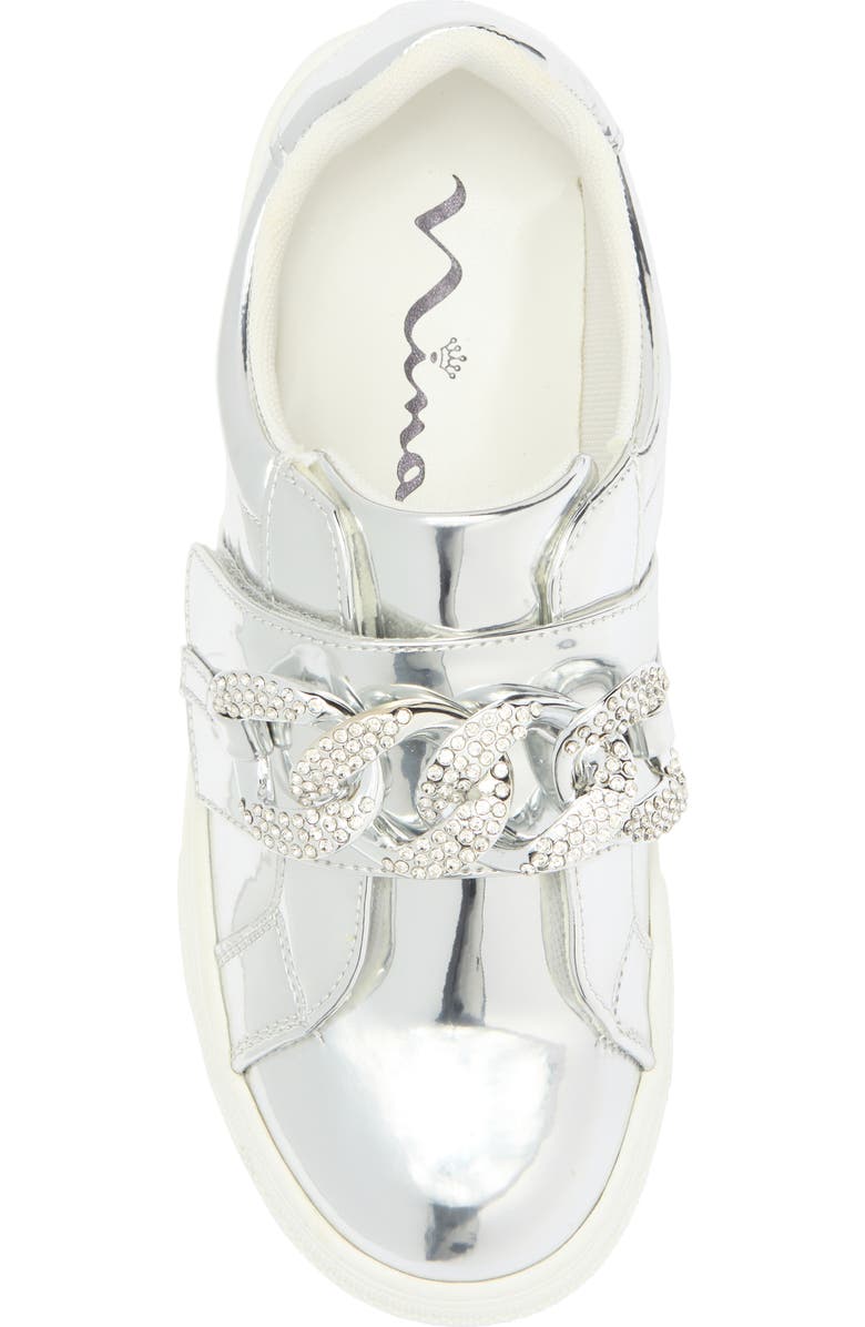 Nina Kids' Emaleigh Sneaker, Alternate, color, Silver