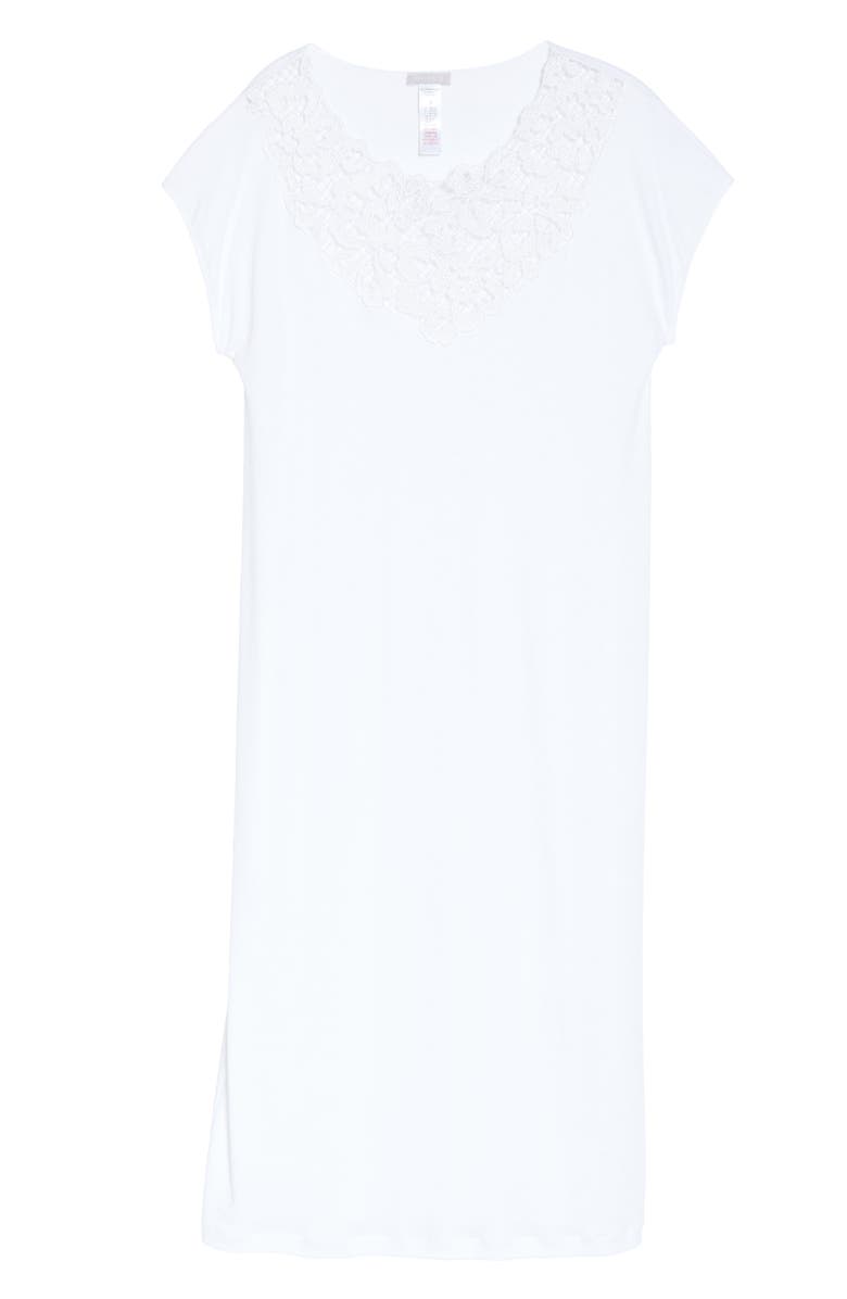 Hanro Najuma Cap Sleeve Nightgown, Alternate, color, 