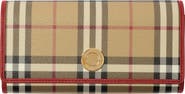 Burberry Check Continental Wallet
