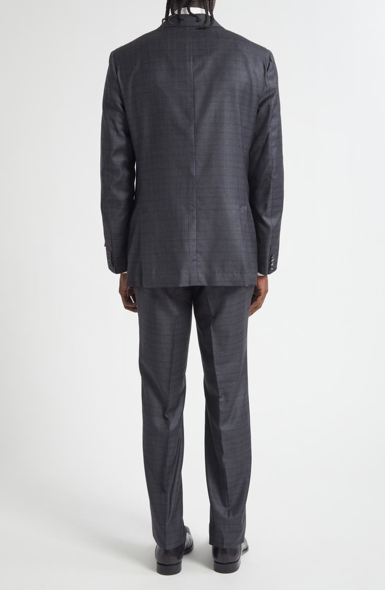 ISAIA Sanita Check Super 150s Merino Wool Suit, Alternate, color, Grey