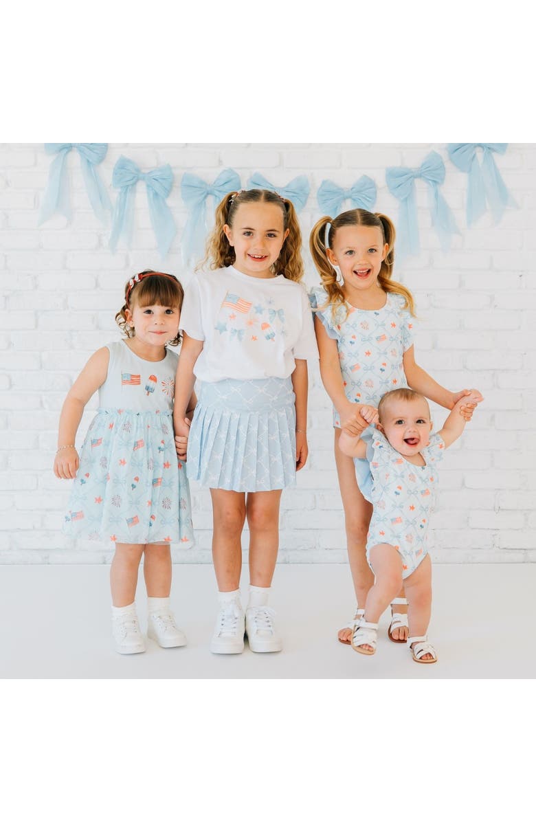 Sweet Wink Patriotic Trellis Tank Tutu Dress, Alternate, color, Light Blue