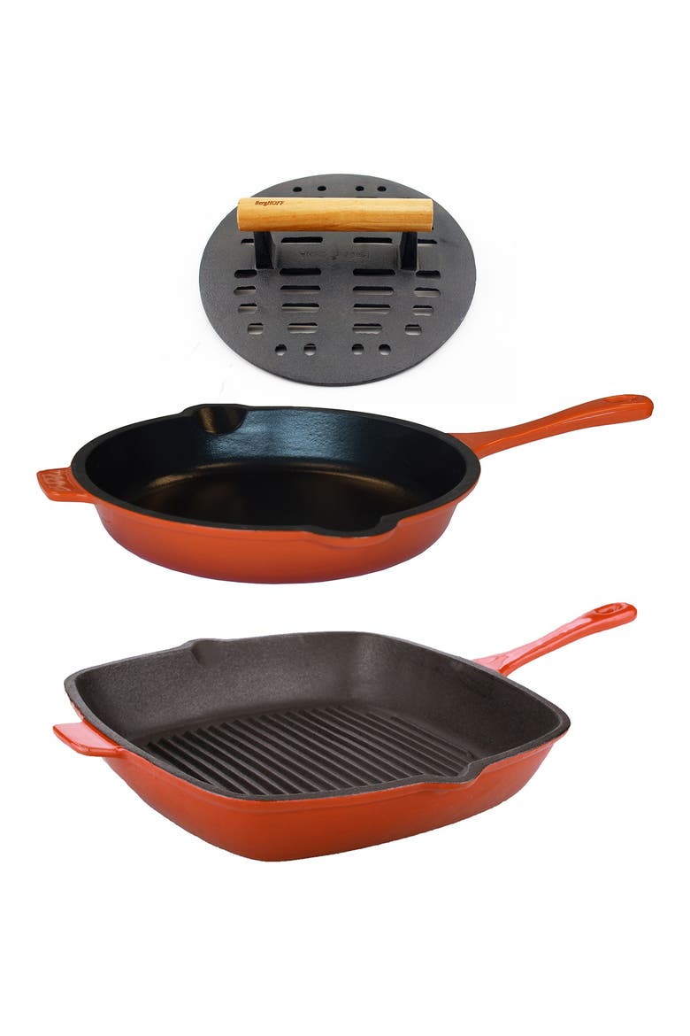 Neo 3-Piece Cast Iron Set, Main, color, ORANGE