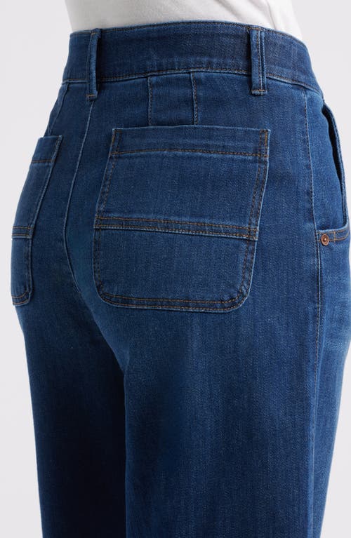 Wit & Wisdom Whitney Skyrise Crop Wide Leg Jeans In Blue