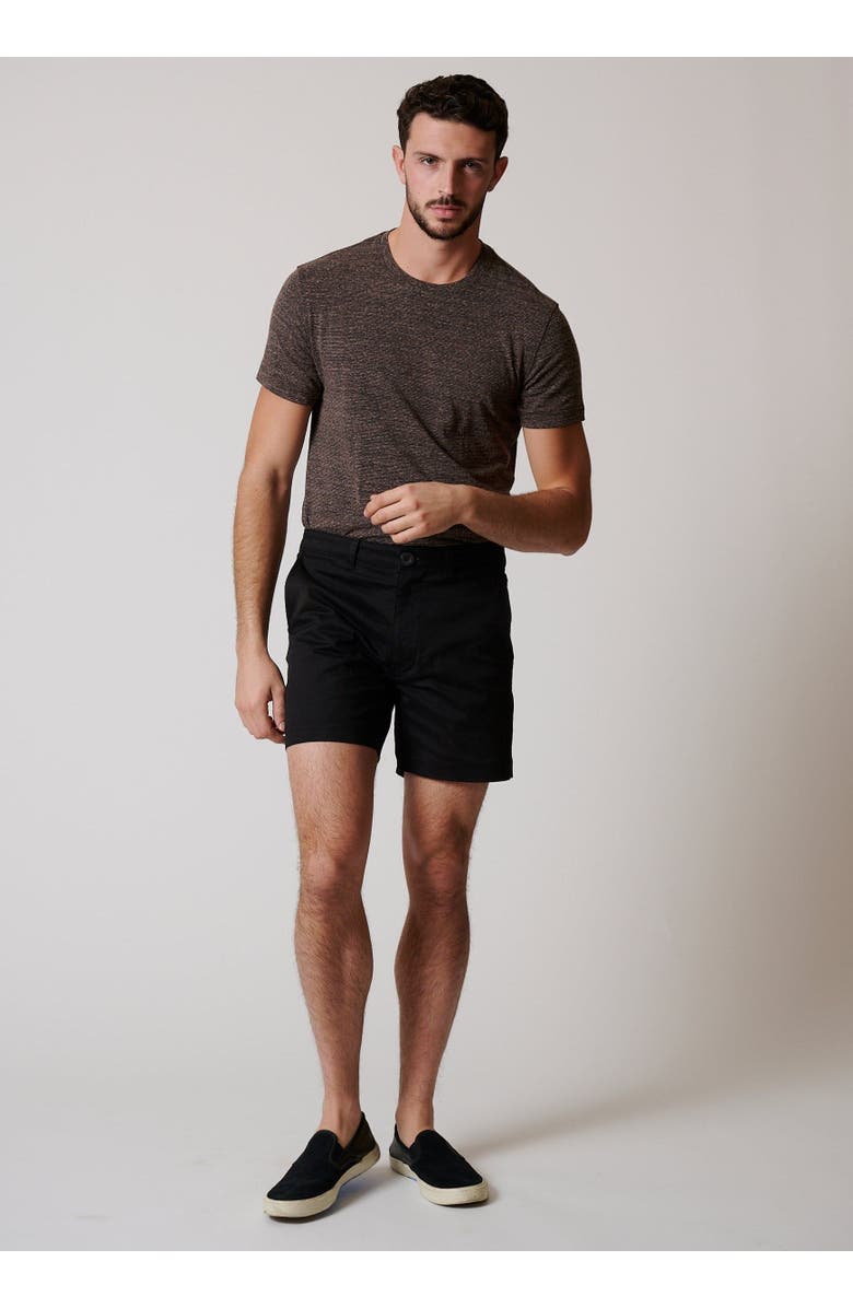 LEISURE LAB Stretch Cotton Chino Shorts, Main, color, Onyx Stout