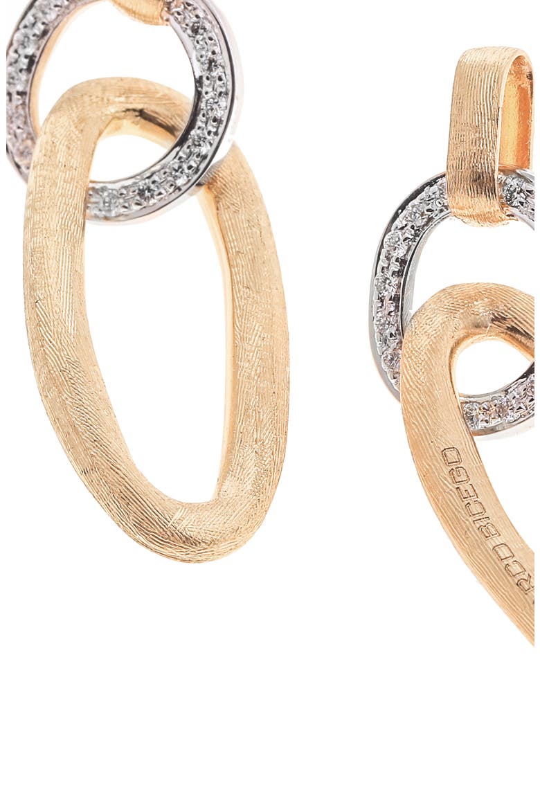 Jaipur Diamond Double Link Drop Earrings, Alternate, color, YL/ WH GOLD