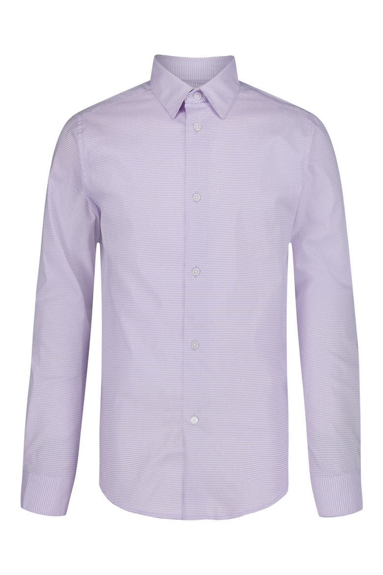 Kids' Stretch Button-Up Shirt, Main, color, VIOLET OPAL
