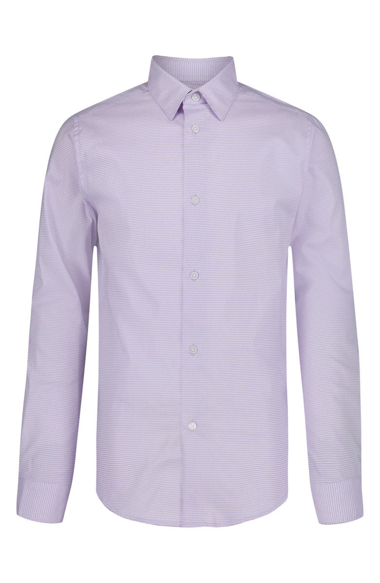 Calvin Klein Kids' Stretch Button-Up Shirt, Main, color, Violet Opal